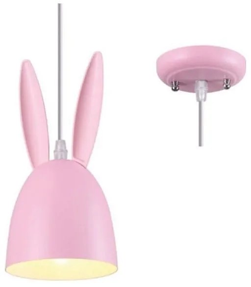 Φωτιστικό Οροφής Παιδικό ZM71P12P 1ΧΕ27 D12XH100 Pink Aca Decor Metal