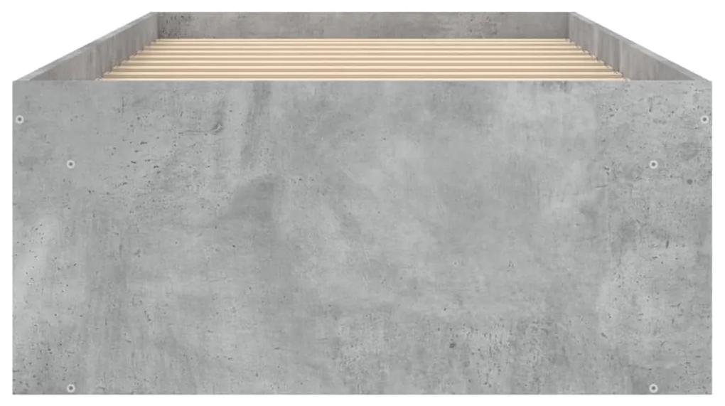 Πλαίσιο Κρεβατιού Γκρι Σκυροδέματος 75x190 εκ. Small Single - Γκρι