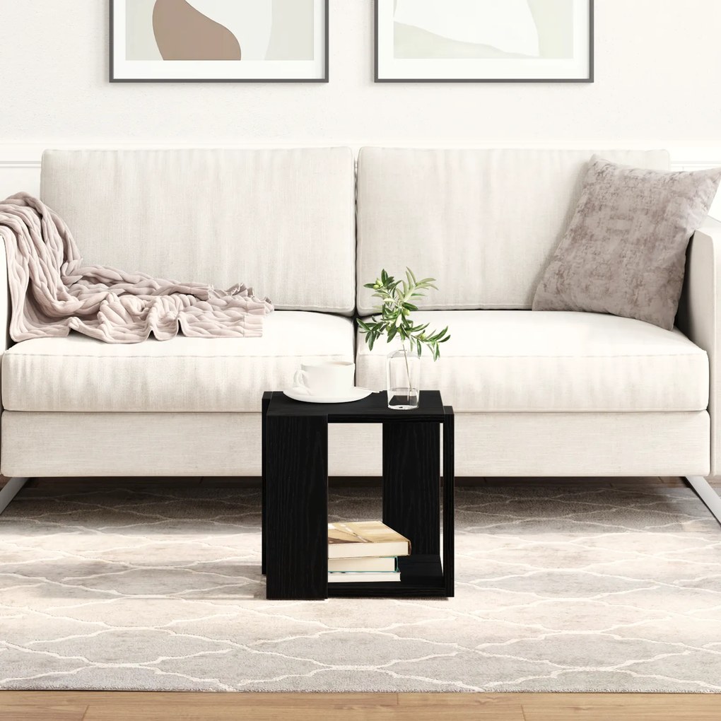 vidaXL Τραπεζάκι καφέ Μαύρος δρυός MDF 32 x 32 x 30 εκ. Απλό Τετράγωνο