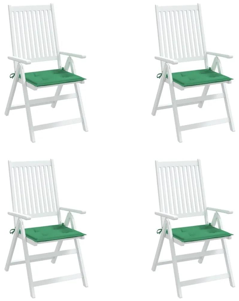 Μαξιλάρια Καρέκλας Κήπου 4 τεμ. Πράσινα 50x50x3εκ Ύφασμα Oxford - Πράσινο