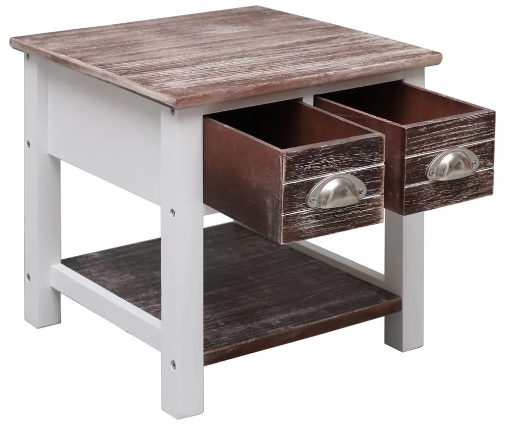 vidaXL Τραπέζι Βοηθητικό Καφέ 40 x 40 x 40 εκ. από Ξύλο Παυλώνιας