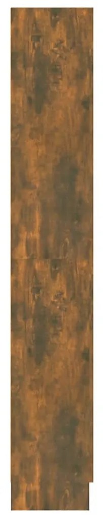 vidaXL Βιβλιοθήκη Καπνιστή Δρυς 82,5x30,5x185,5 εκ. Επεξεργασμένο Ξύλο