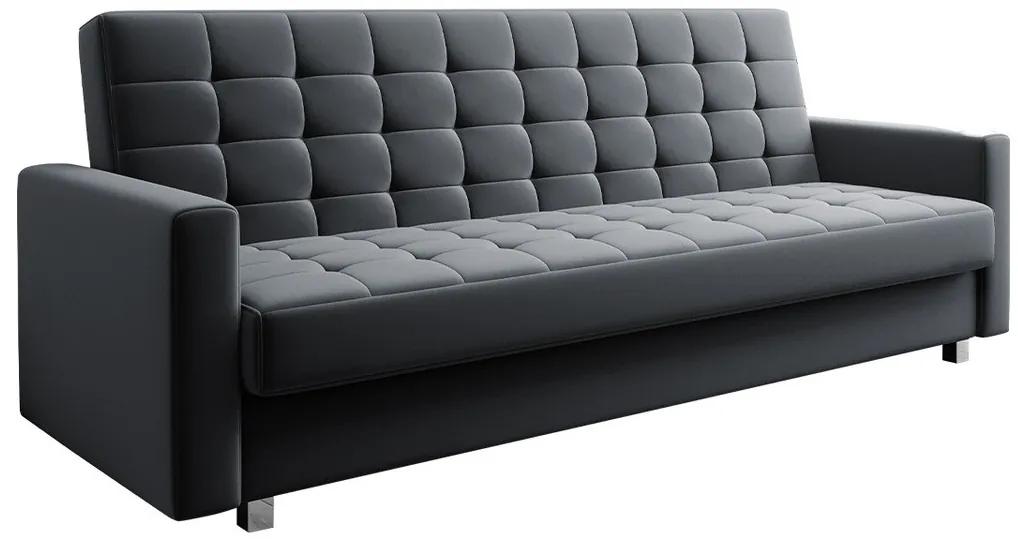 Καναπές κρεβάτι Decatur 105, Αριθμός θέσεων: 3, Αποθηκευτικός χώρος, 95x216x90cm, 67 kg, Πόδια: Μέταλλο | Epipla1.gr