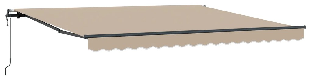vidaXL Αυτόματη Ανασυρόμενη Τέντα Μπεζ 400x300 cm