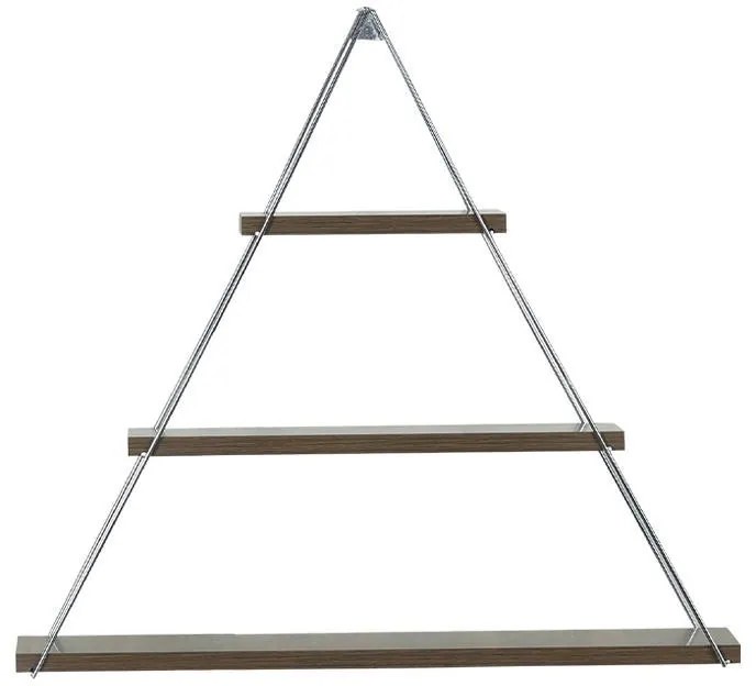 Ράφι τοίχου Elmira Triangle Fylliana Καρυδί 74*13*61 εκ. 74x13x61 εκ.