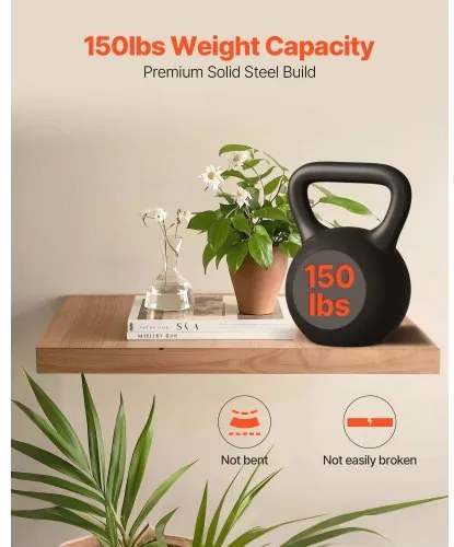 VEVOR 2 Pcs Shelf Brackets 16 inch / 406.4 mm Heavy Duty Floating Shelf Brackets