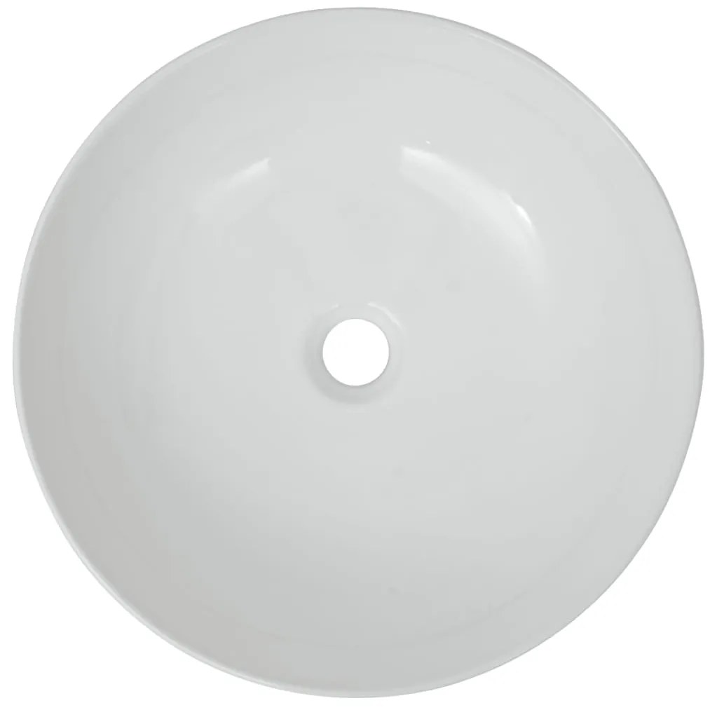 vidaXL Νιπτήρας Στρογγυλός Λευκός 41,5 x 13,5 εκ. Κεραμικός