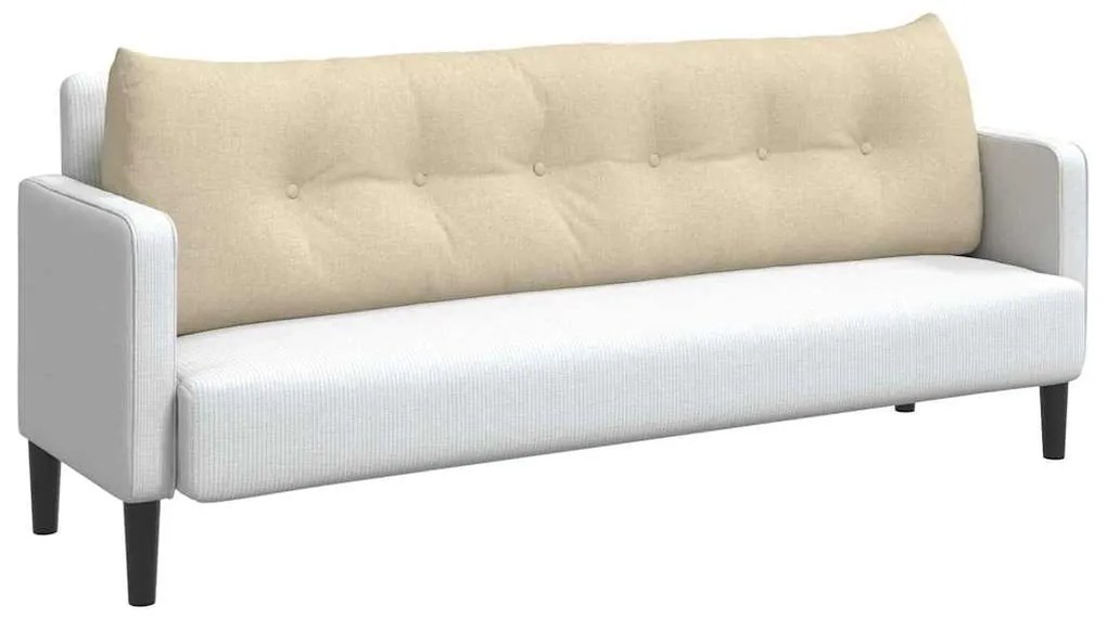 vidaXL Μαξιλάρι Πλάτης Κρεμ 180 x 24 x 50 εκ ύφασμα