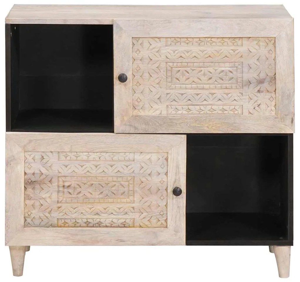 vidaXL Πλαϊνό γραφείο Λευκό 33.5 x 80 x 75 εκ