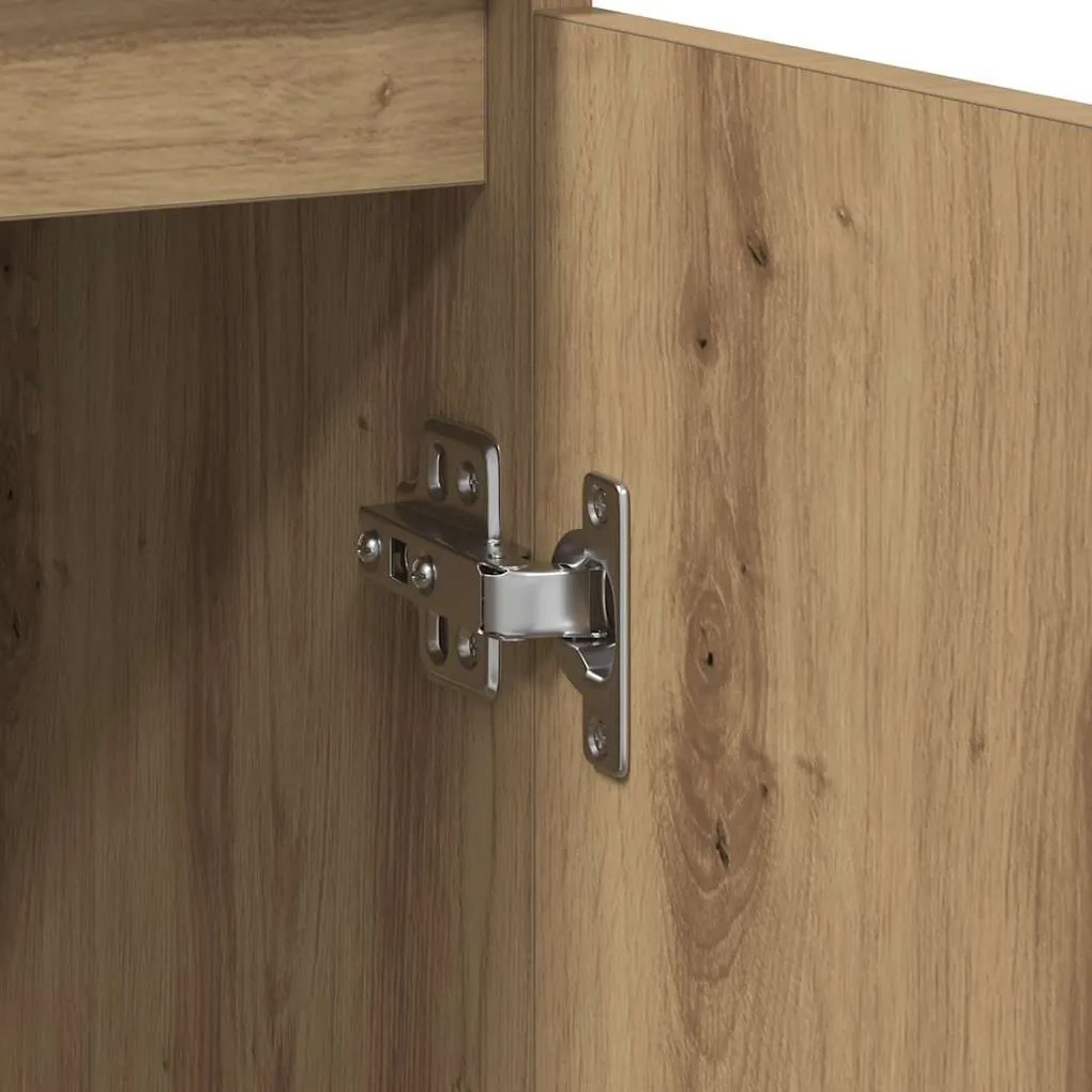 Συρταριέρα με Συρτάρια Τεχνίτης Δρυς 71x35x84 εκ. Επεξ. Ξύλο - Καφέ