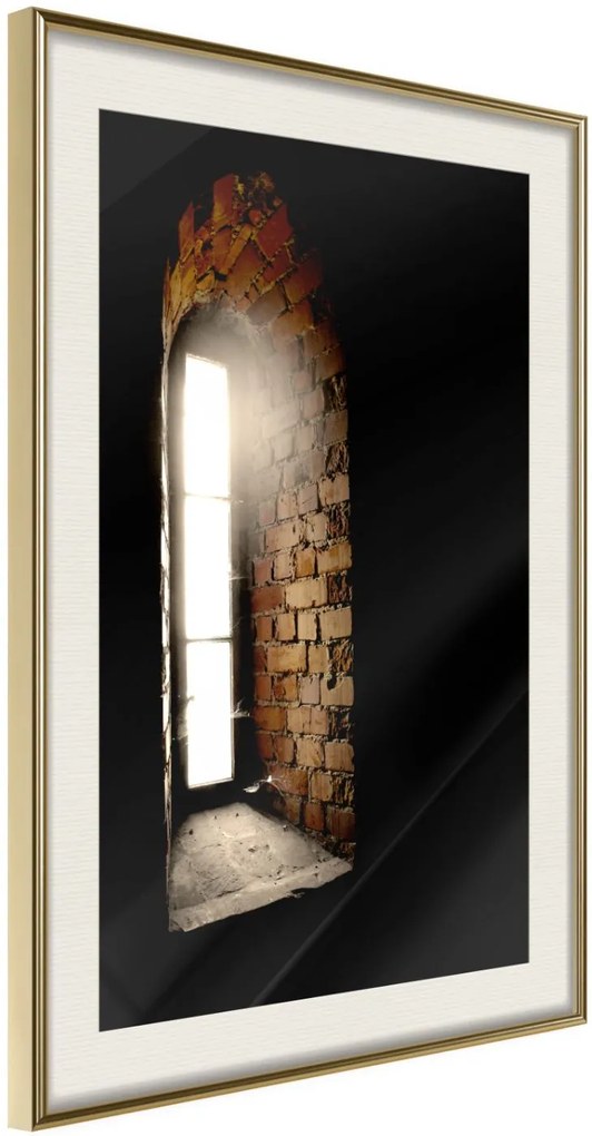 Αφίσα - Window to the World - 40x60 - Χρυσό - Με πασπαρτού