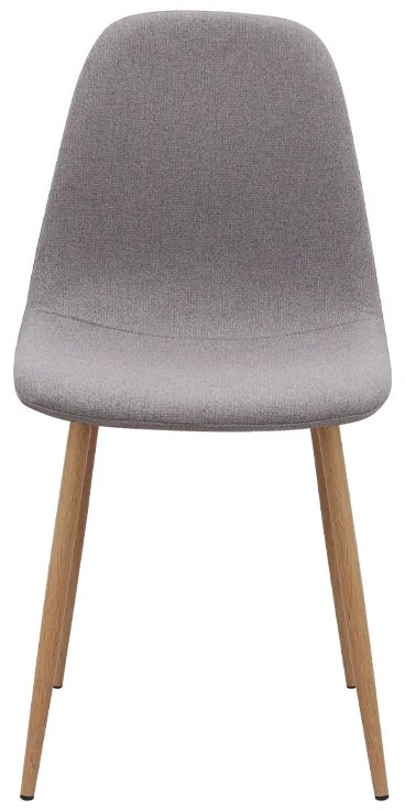 Καρέκλα τραπεζαρίας Iris Megapap ανοιχτό μπεζ ύφασμα - μεταλλικό φυσικό πόδι 43x50x85εκ.