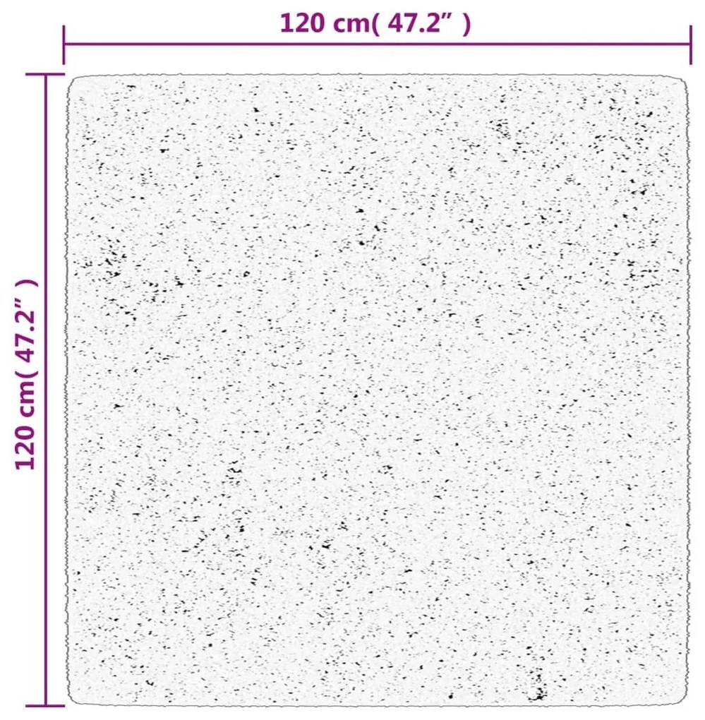 Χαλί HUARTE με Κοντό Πέλος Μαλακό/ Πλενόμενο 120x120 εκ. - Καφέ