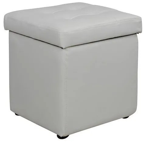 ΣΚΑΜΠΟ ΜΕ ΑΠΟΘΗΚΕΥΤΙΚΟ ΧΩΡΟ PU ΛΕΥΚΟ CUBE  36,5x36,5x36Υεκ.