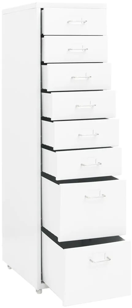 vidaXL Αρχειοθήκη Φορητή Λευκή 28 x 41 x 109 εκ. Μεταλλική