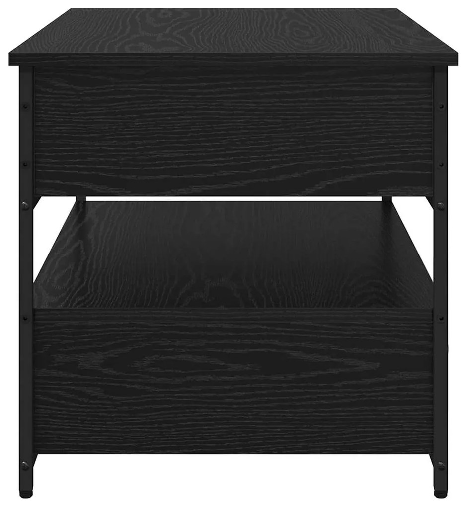 vidaXL Τραπεζάκι σαλονιού με συρτάρι Μαύρη Οξυά 70 x 50 x 54.5 εκ