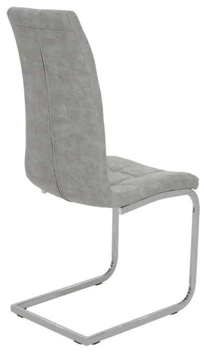 Καρέκλα Darrell pakoworld pu αντικέ γκρι-βάση χρωμίου 42x49x106εκ