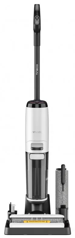 Κάθετη ηλεκτρική σκούπα Tineco Floor One S7 Steam Plus 4B1, 240W, Στεγνό/Υγρό, 0,7 l βρώμικο/0,8 l καθαρό, οθόνη LED και φωτισμός, Ατμός + στέγνωμα, Λευκό/μαύρο