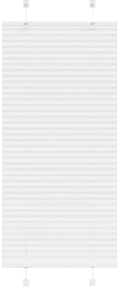 vidaXL Πλισέ περσίδα Λευκό 60x150 cm Πλάτος υφάσματος 59,4 cm