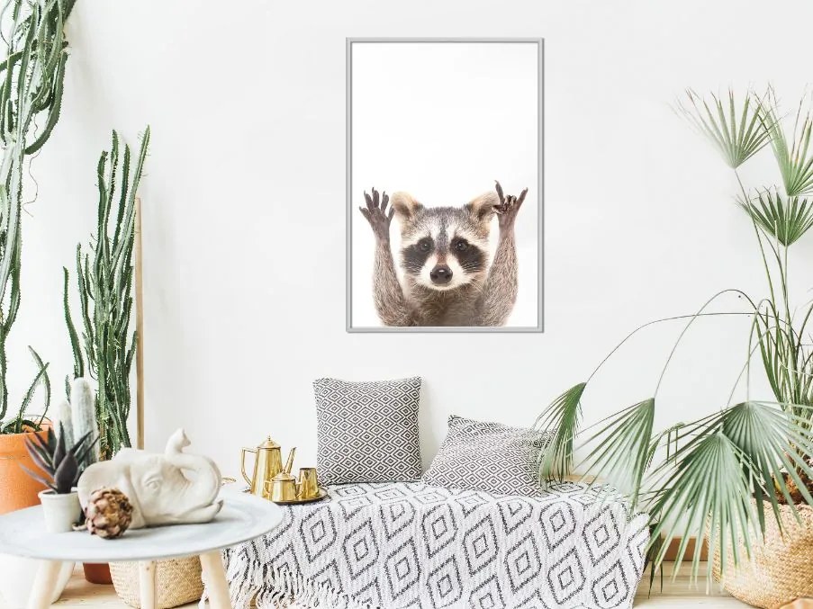 Αφίσα - Funny Racoon - 20x30 - Χρυσό - Χωρίς πασπαρτού