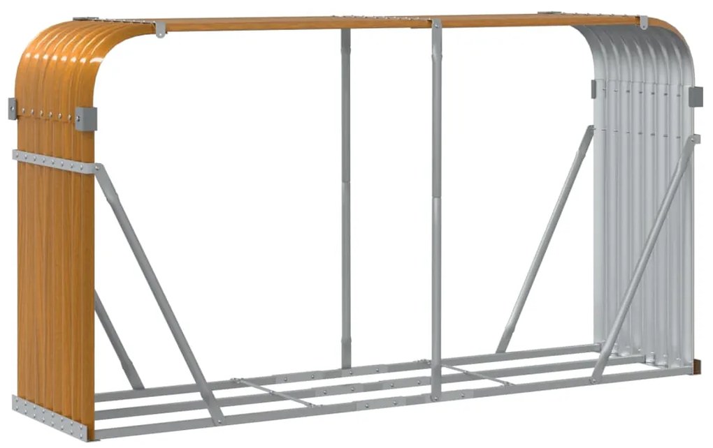 vidaXL Ξυλοθήκη Ξύλινη Όψη 180x45x100 εκ. από Γαλβανισμένο Ατσάλι