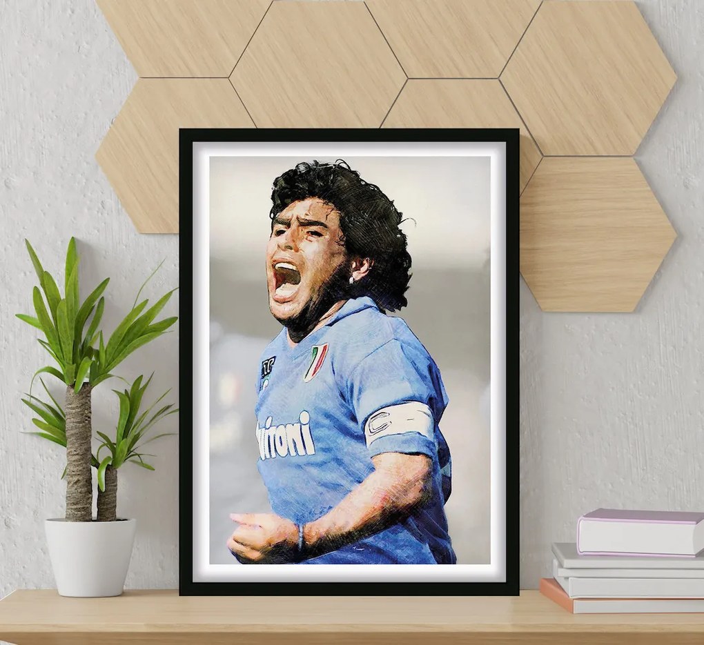 Πόστερ &amp; Κάδρο Diego Armando Maradona SC010 21x30cm Εκτύπωση Πόστερ (χωρίς κάδρο)