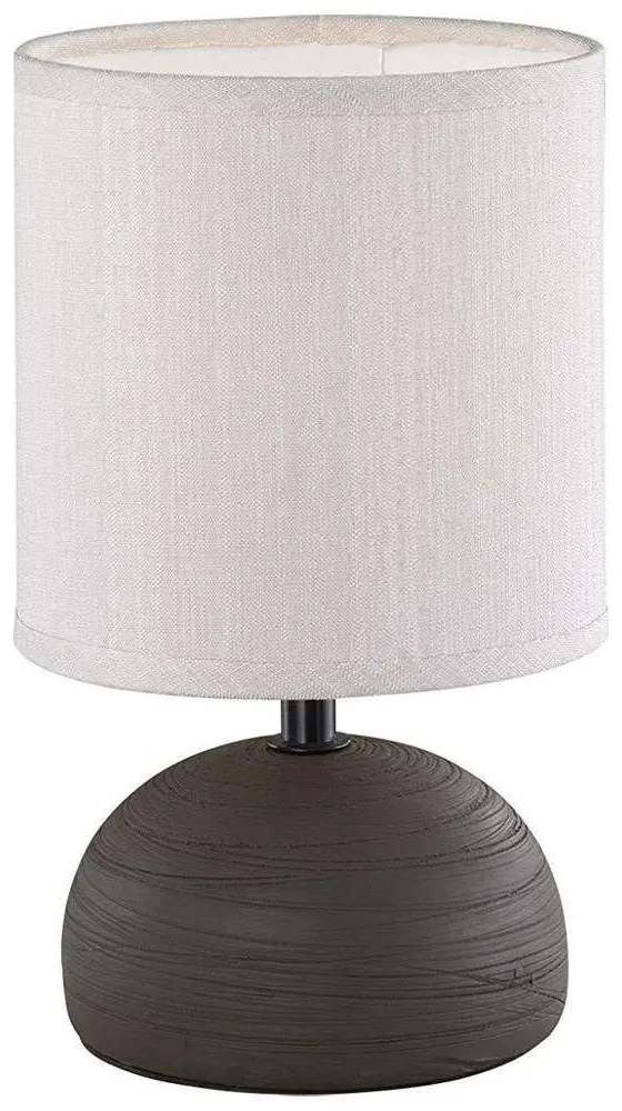 Φωτιστικό Επιτραπέζιο Luci R50351026 1xE14 40W Φ14cm 23cm Brown-Cappucino RL Lighting Κεραμικό,Ύφασμα