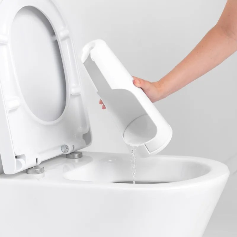 Βούρτσα τουαλέτας Brabantia ReNew 107892, 42 cm, Διακριτικός σχεδιασμός, Λευκό