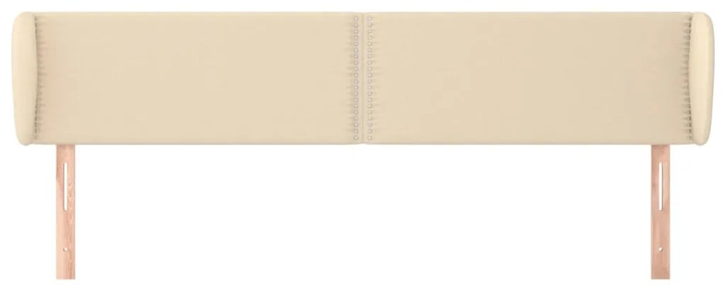 vidaXL Κεφαλάρι με Πτερύγια Κρεμ 203 x 23 x 78/88 εκ. Υφασμάτινο
