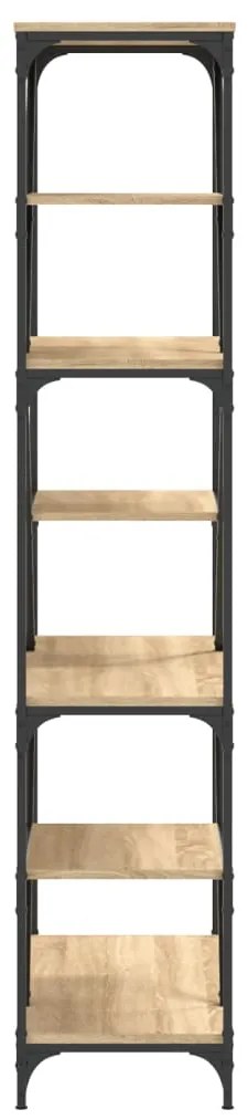 vidaXL Βιβλιοθήκη Sonoma Δρυς 91 x 36 x 176 εκ. Επεξεργ. Ξύλο / Ατσάλι