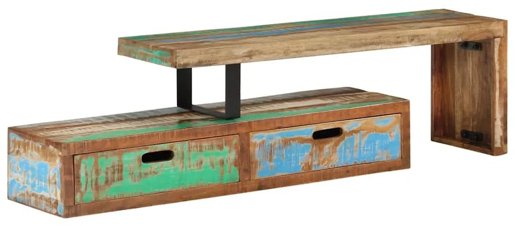 vidaXL Βάση Τηλεόρασης (118-200) x 30x40 εκ. από Μασίφ Ξύλο Ανακυκλωμένου Ξύλου