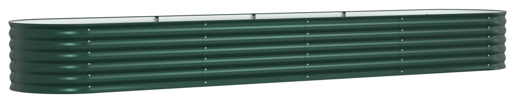 vidaXL Υψωμένο Κρεβάτι Κήπου Πράσινο 400x80x44 εκ. από Γαλβανισμένο Χάλυβα