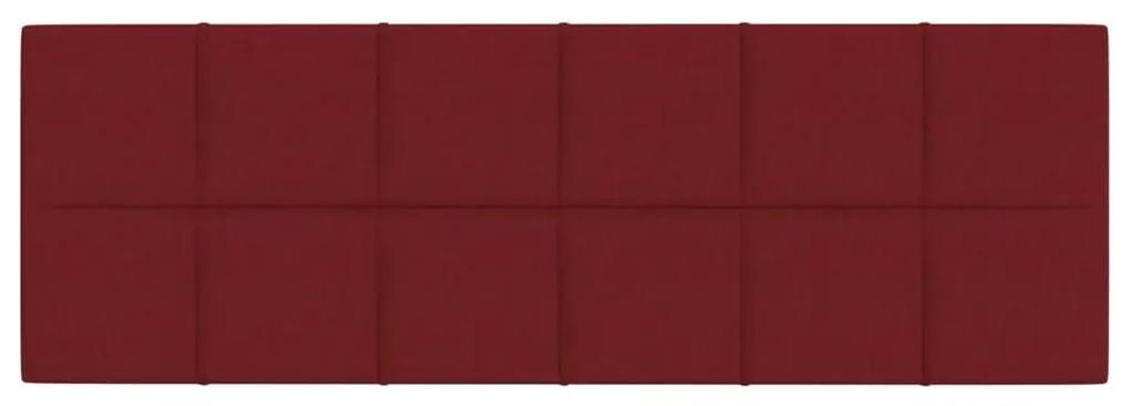 Πάνελ Τοίχου 12 τεμ. Κόκκινο κρασί 90 x 30 εκ. 3,24 μ Υφασμα - Κόκκινο
