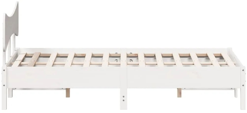 vidaXL Σκελετός Κρεβ. Χωρίς Στρώμα Λευκό 120x200 εκ Μασίφ Πεύκο