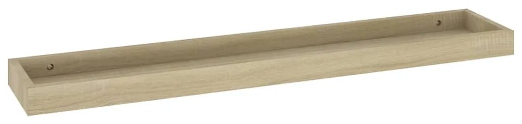 vidaXL Ράφια Τοίχου με Εσοχή 2 τεμ. Δρυς 80 x 15 x 4 εκ. από MDF