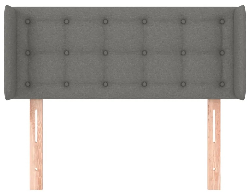 vidaXL Κεφαλάρι με Πτερύγια Σκούρο Γκρι 103x16x78/88 εκ. Υφασμάτινο