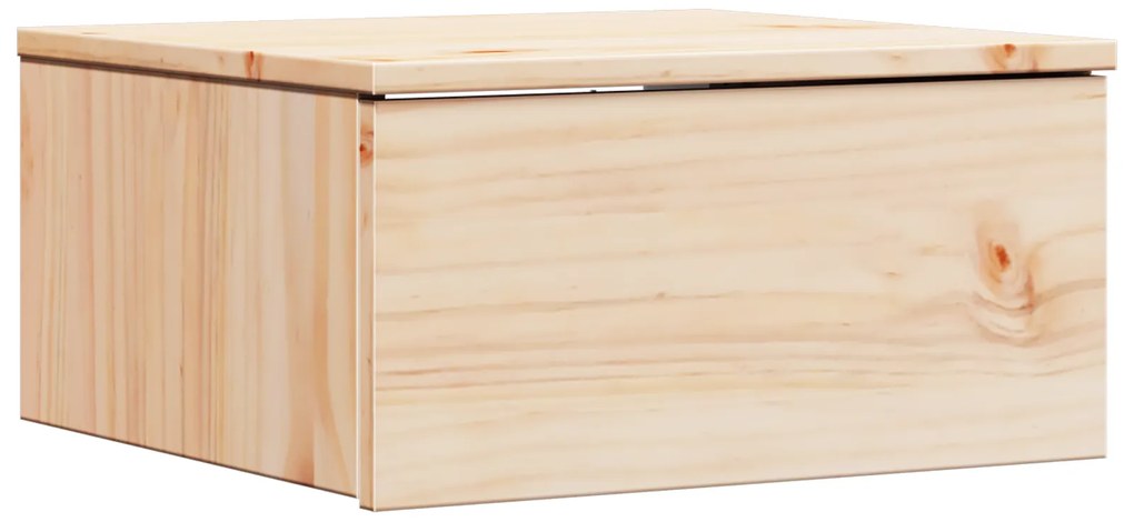 vidaXL Κομοδίνο με συρτάρι Καφέ 37 x 35 x 18.5 εκ Μασίφ ξύλο πεύκου