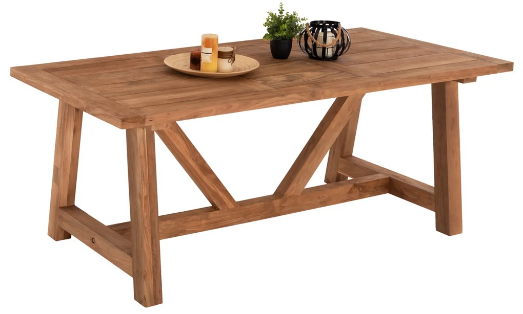 ΤΡΑΠΕΖΙ ΤΡΑΠΕΖΑΡΙΑΣ HM7922 PLUTON RECYCLED TEAK ΣΕ ΦΥΣΙΚΟ ΧΡΩΜΑ 200X100X75Yεκ.