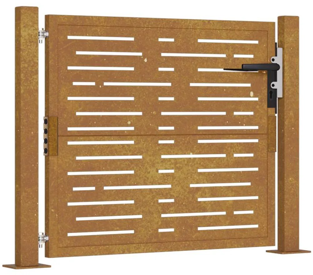 vidaXL Πόρτα Κήπου Τετράγωνη 100x100 εκ. από Ατσάλι Corten