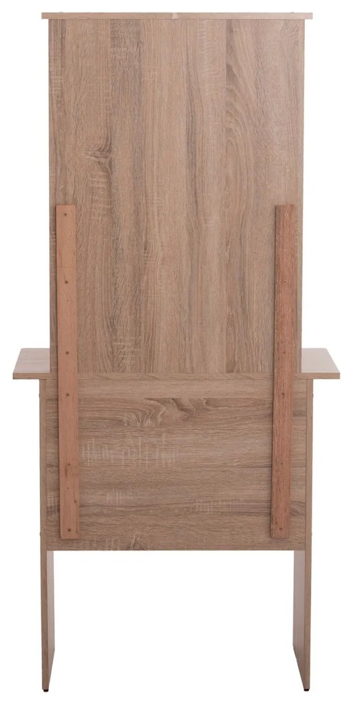 Τουαλέτα Με Καθρέπτη &amp; Σκαμπό Crystel Μελαμίνη Sonama Oak 74x39x155Yεκ