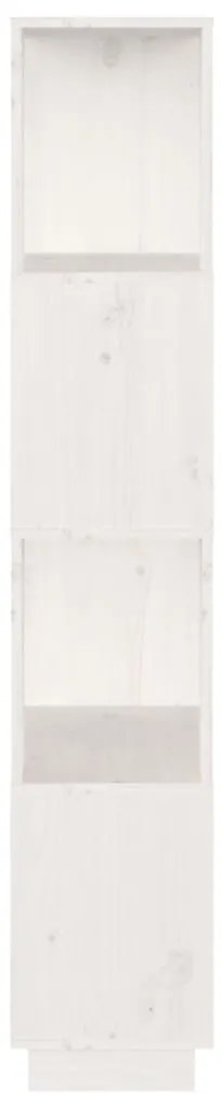 vidaXL Βιβλιοθήκη/Διαχωριστικό Χώρου Λευκό 51x25x132 εκ. Μασίφ Πεύκο