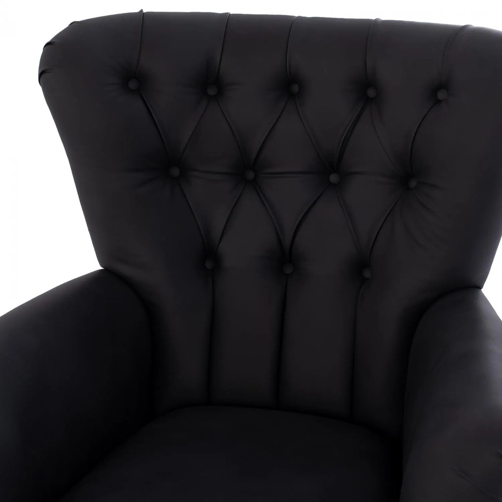 ΠΟΛΥΘΡΟΝΑ ΜΠΕΡΖΕΡΑ Τ. CHESTERFIELD ΣΕ ΧΡΩΜΑ ΜΑΥΡΟ 87x88x100 εκ. 87x88x100 εκ.