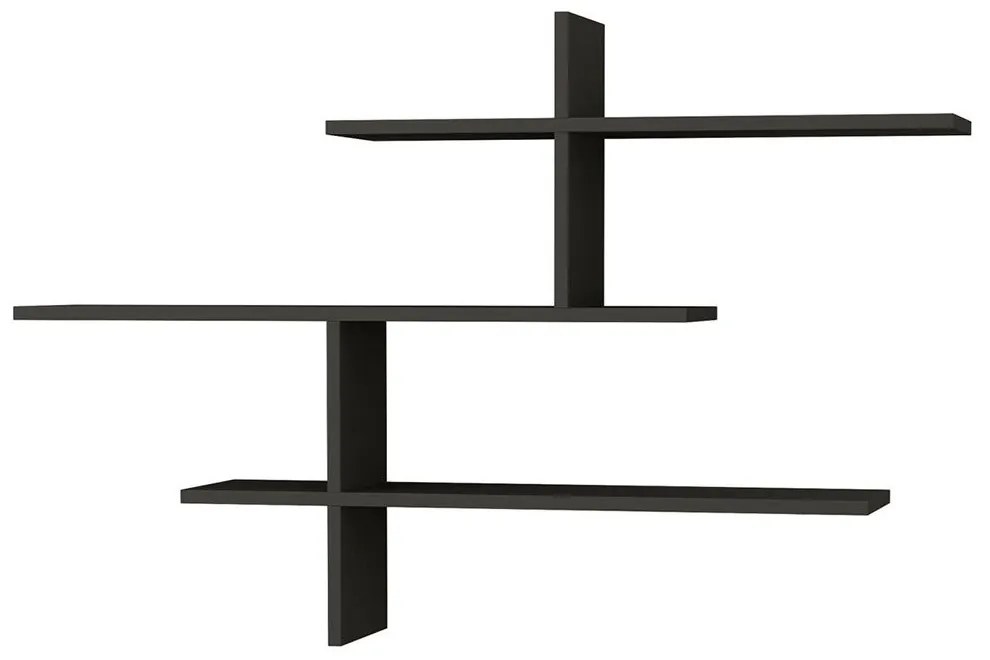 Ραφιέρα Τοίχου Leo 776HMS1727 123x22x80,5cm Anthracite