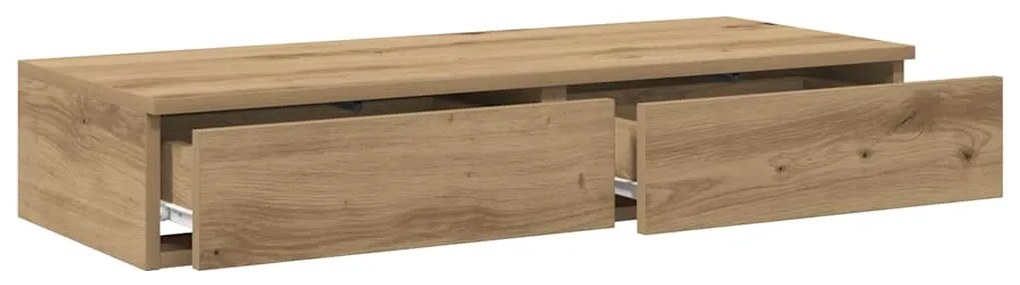 vidaXL Συρτάρια κρεβατιού με συρτάρι artisan δρυς 90 x 36.5 x 16.5 εκ
