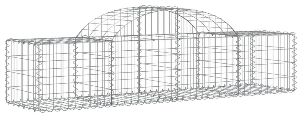 vidaXL Συρματοκιβώτια Τοξωτά 10 τεμ. 200x50x40/60 εκ. Γαλβαν. Ατσάλι