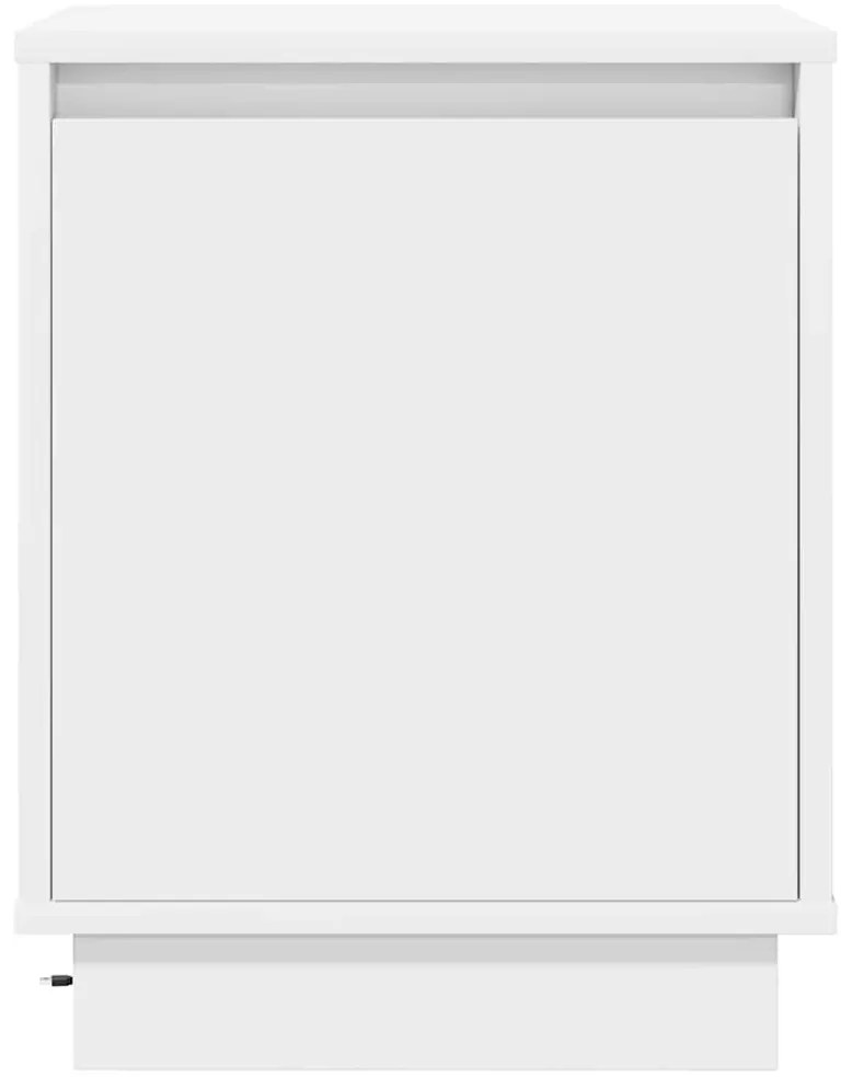 vidaXL Κομοδίνο με Λευκό 39 x 34.5 x 50 εκ. Επεξεργασμένο ξύλο