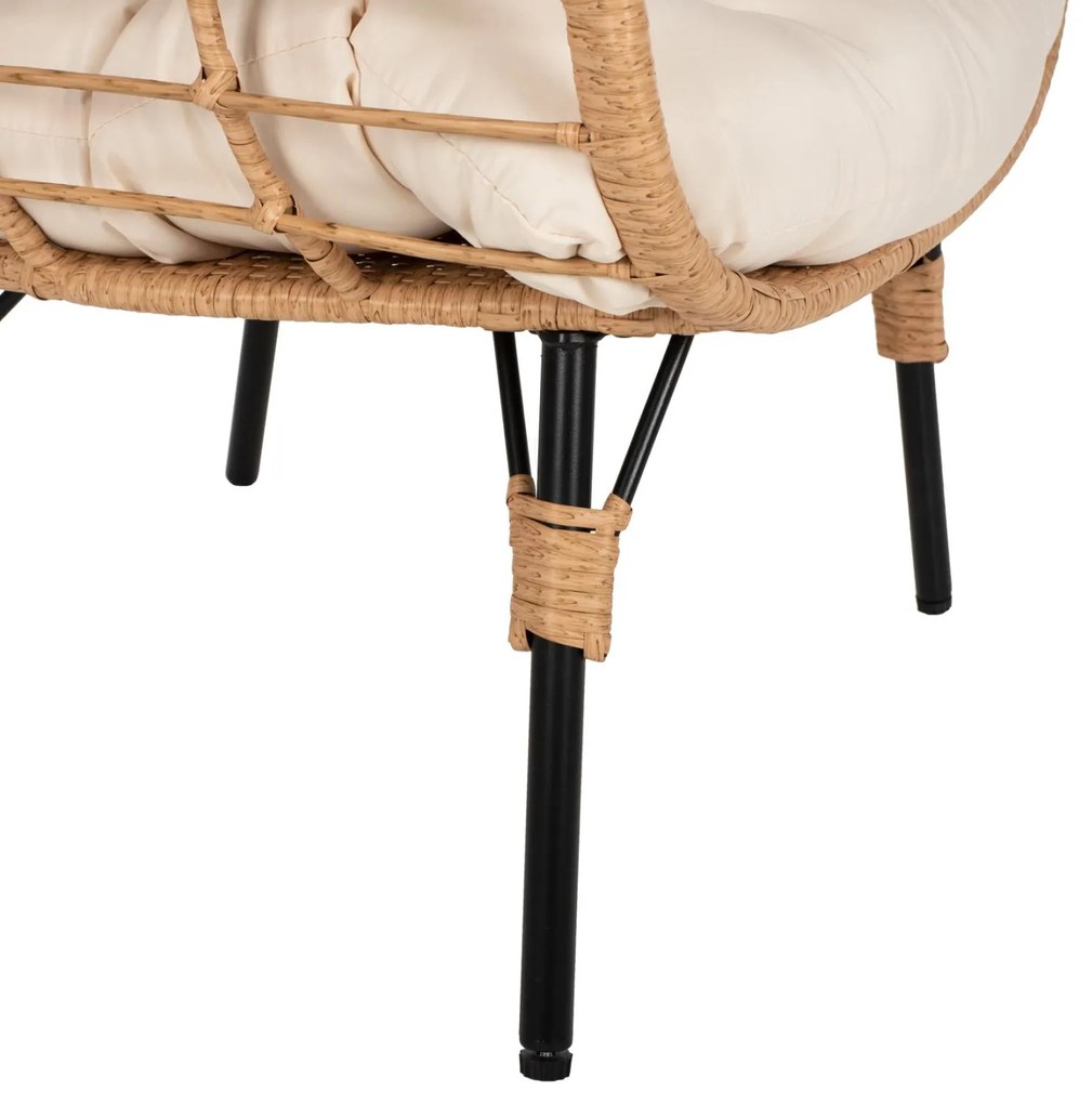 ΠΟΛΥΘΡΟΝΑ Τ.ΦΩΛΙΑ RATTAN  ΜΕΤΑΛ. ΠΟΔΙΑ ΜΑΥΡΑ 77x72x148 εκ. 77x72x148 εκ.