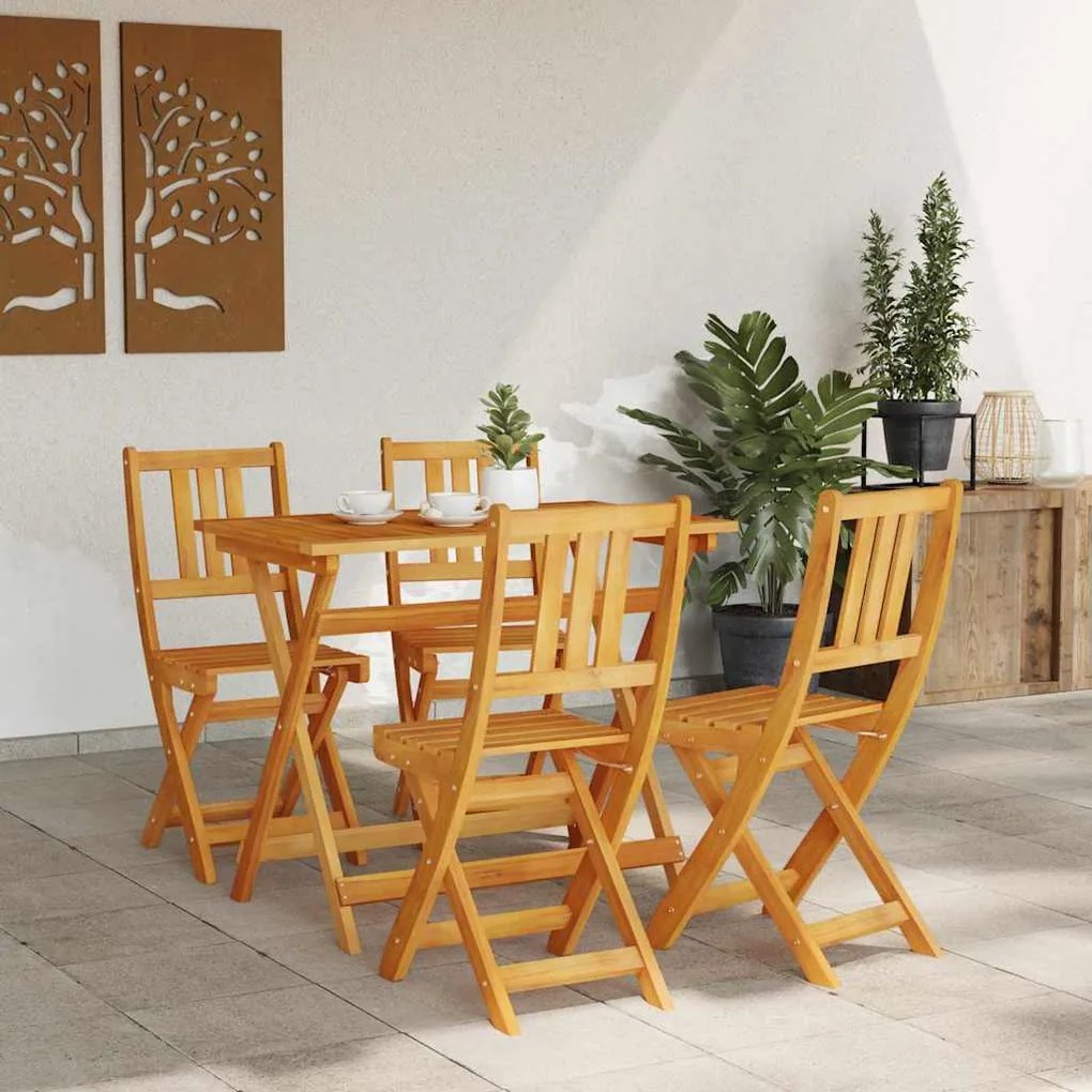 vidaXL Καρέκλα Κήπου 4 pcs Καφέ 36 x 46 x 86 εκ. Μασίφ ξύλο ακακίας