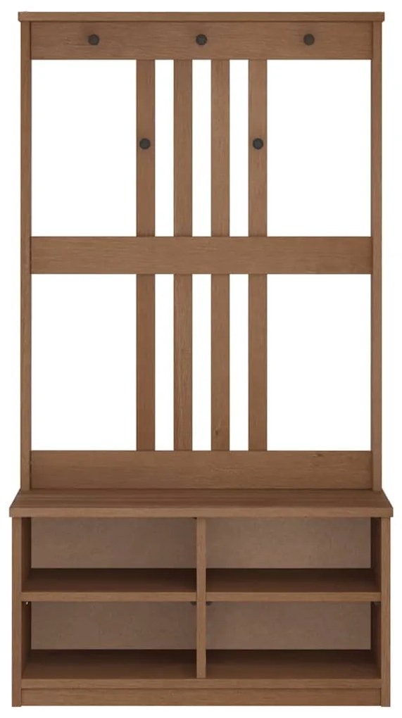 vidaXL Δέντρο χωλ "SANDNES" 87x40x159,5 εκ. Πεύκο μασίφ ξύλο