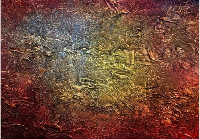 Αυτοκόλλητη φωτοταπετσαρία - Red Gold - 196x140